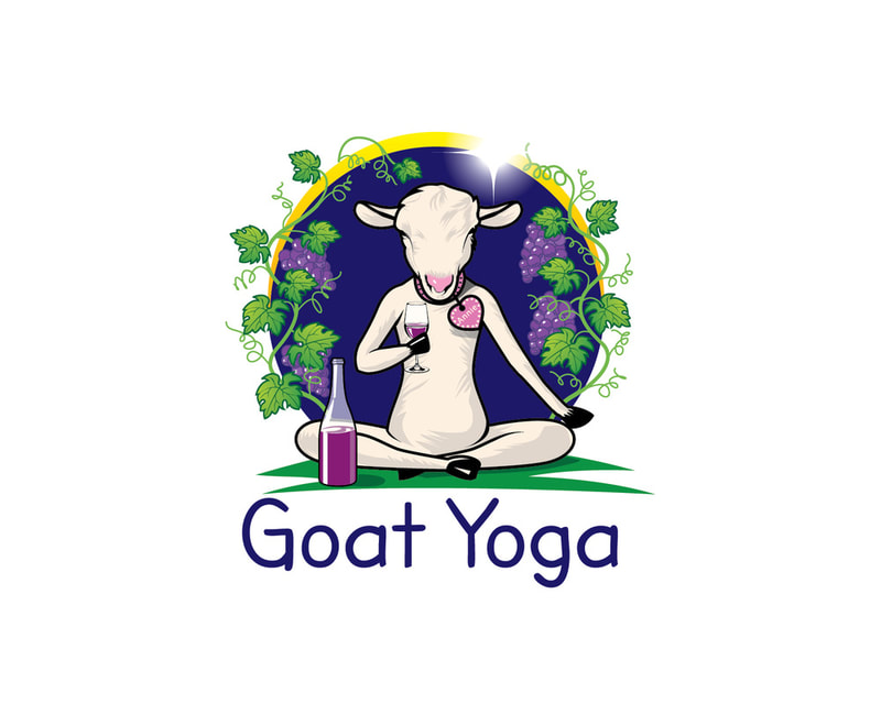 Portland Oregon Logo Design, Goat Yoga Logo